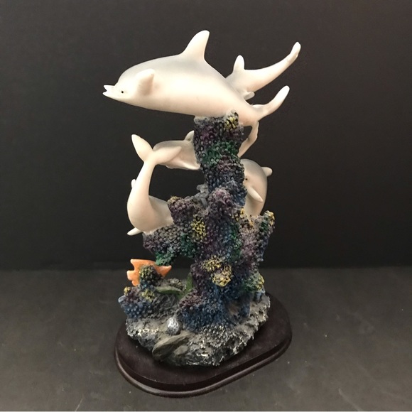 Vintage Dolphins figurine marine life sculpture 10-1/2” tall - Picture 4 of 12